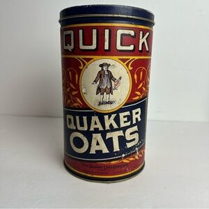 1990 Quick Quaker Oats Tin Limited Edition 1922 Replica Advertising Vintage